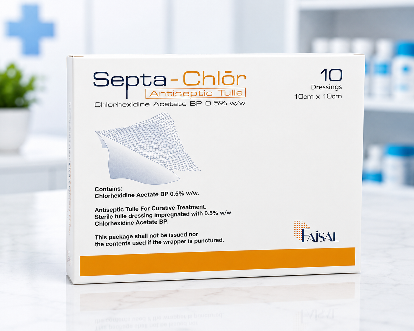 Septa-Chlor® Medicated Tulle Dressing | Chlorhexidine Acetate 0.5% | Sterile Antiseptic Paraffin Gauze Dressing