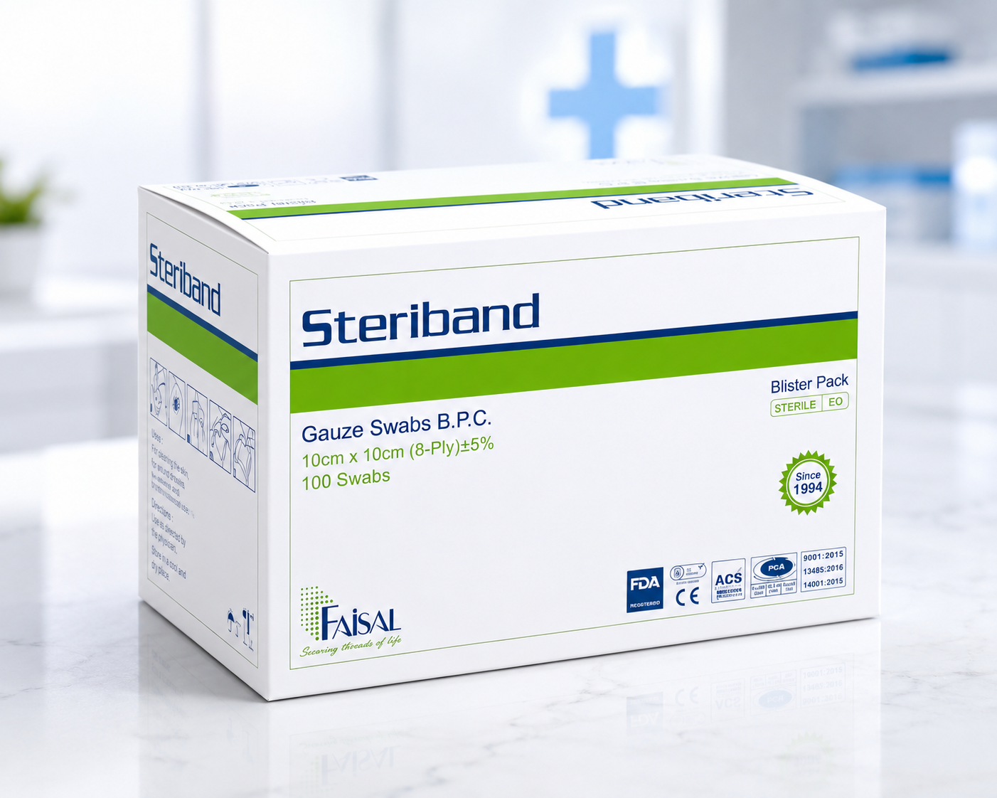 Steriband® Sterile Gauze Swabs | 100% Cotton Wound Dressing Pakistan