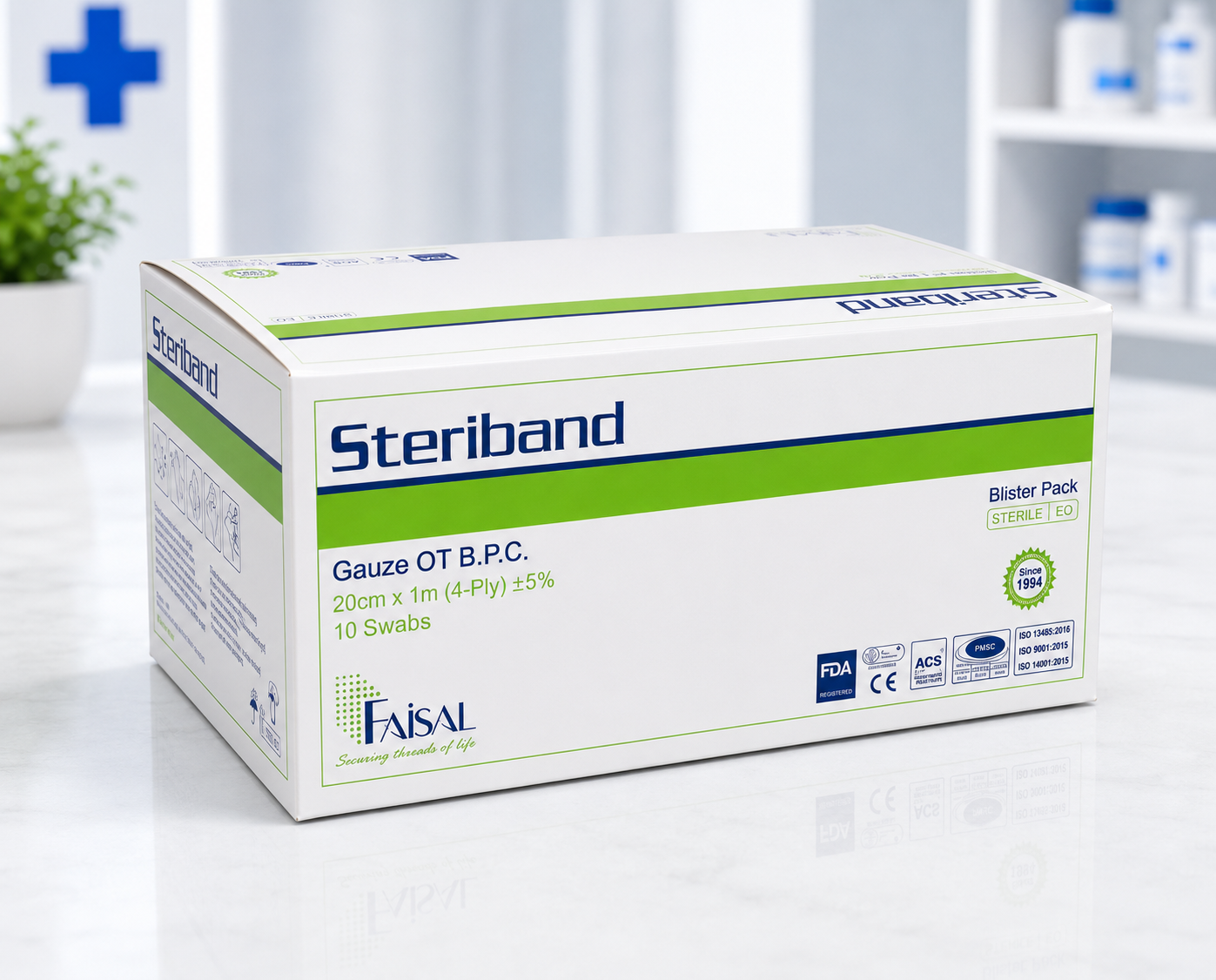 Steriband® Sterile Gauze Swabs | 100% Cotton Wound Dressing Pakistan